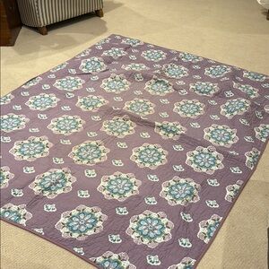 Twin Floral Purple Quilt-pottery barn